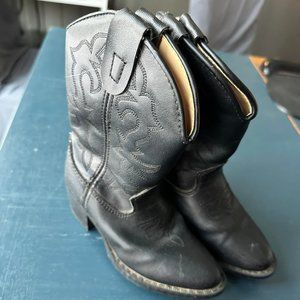 Girls Black Cowboy Boots